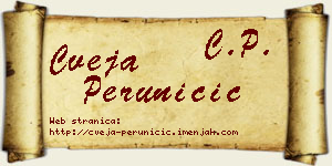 Cveja Peruničić vizit kartica